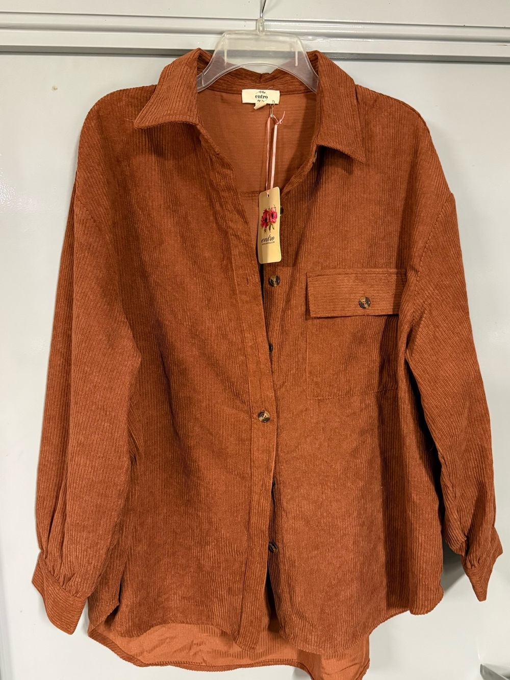 NWT Entro Corduroy Button Down Shacket - XL